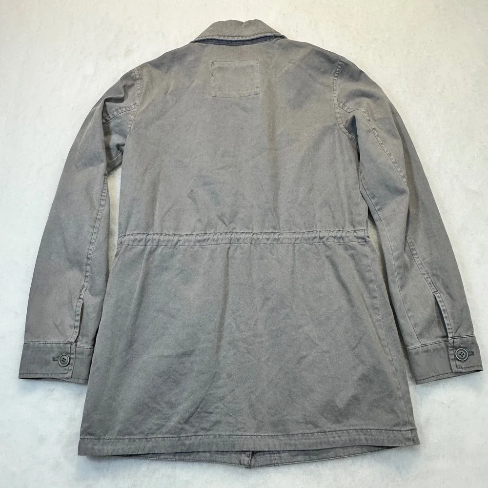 Levis Field Jacket Womens XS Gray Utility Military Cotton Twill Cargo Parka Coat